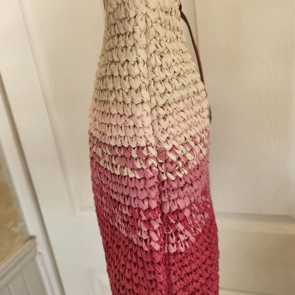 Michael Kors NWOT Large Ombre Straw Tote - Picture 3 of 9